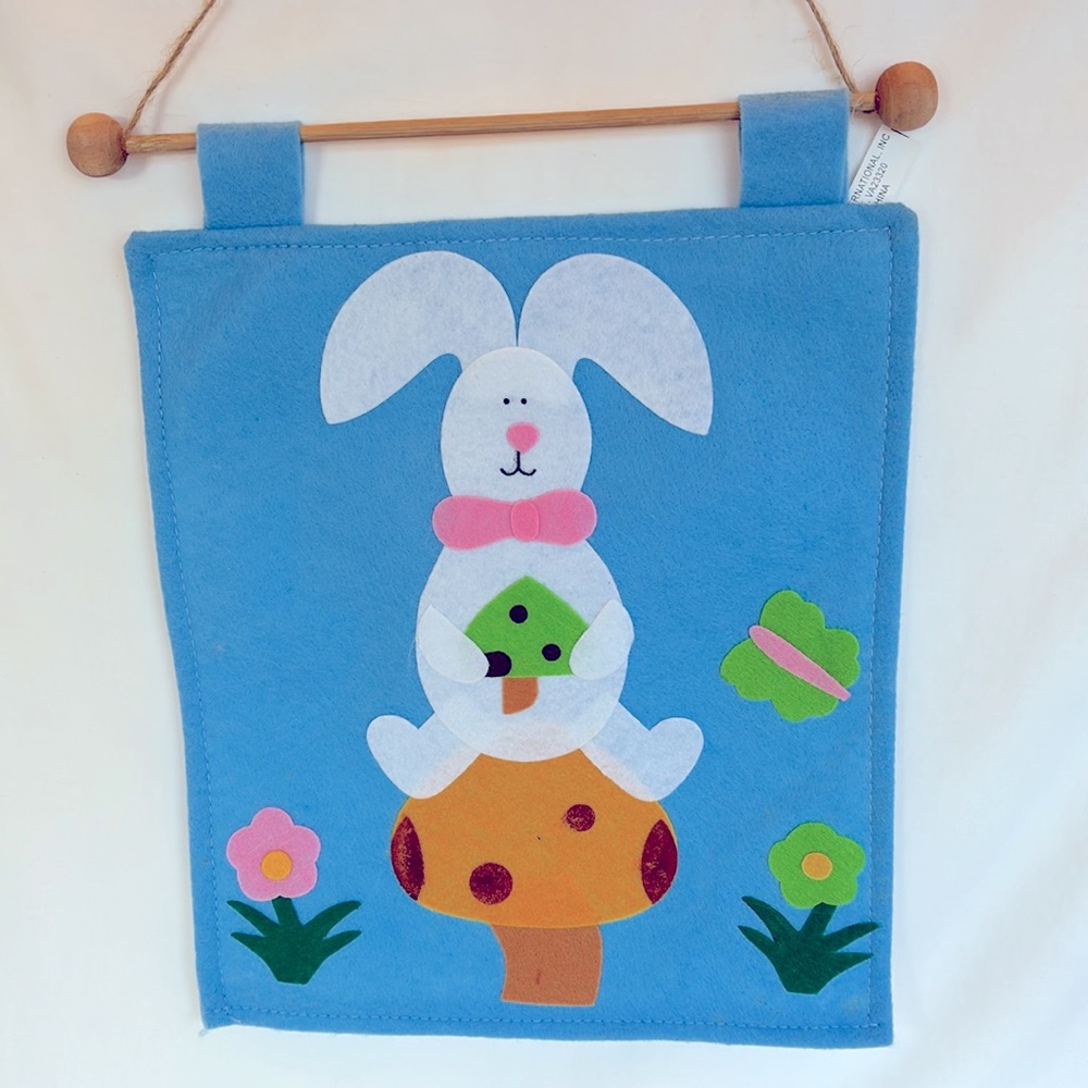 NWOT Set Of 5 Adorable Easter Bunny Hanging Decoration - Picture 4 of 9